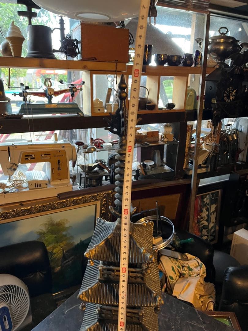 秀ちゃん、五重の塔 、鉄製五重塔、80センチヴィンテージ物 金属製重量級