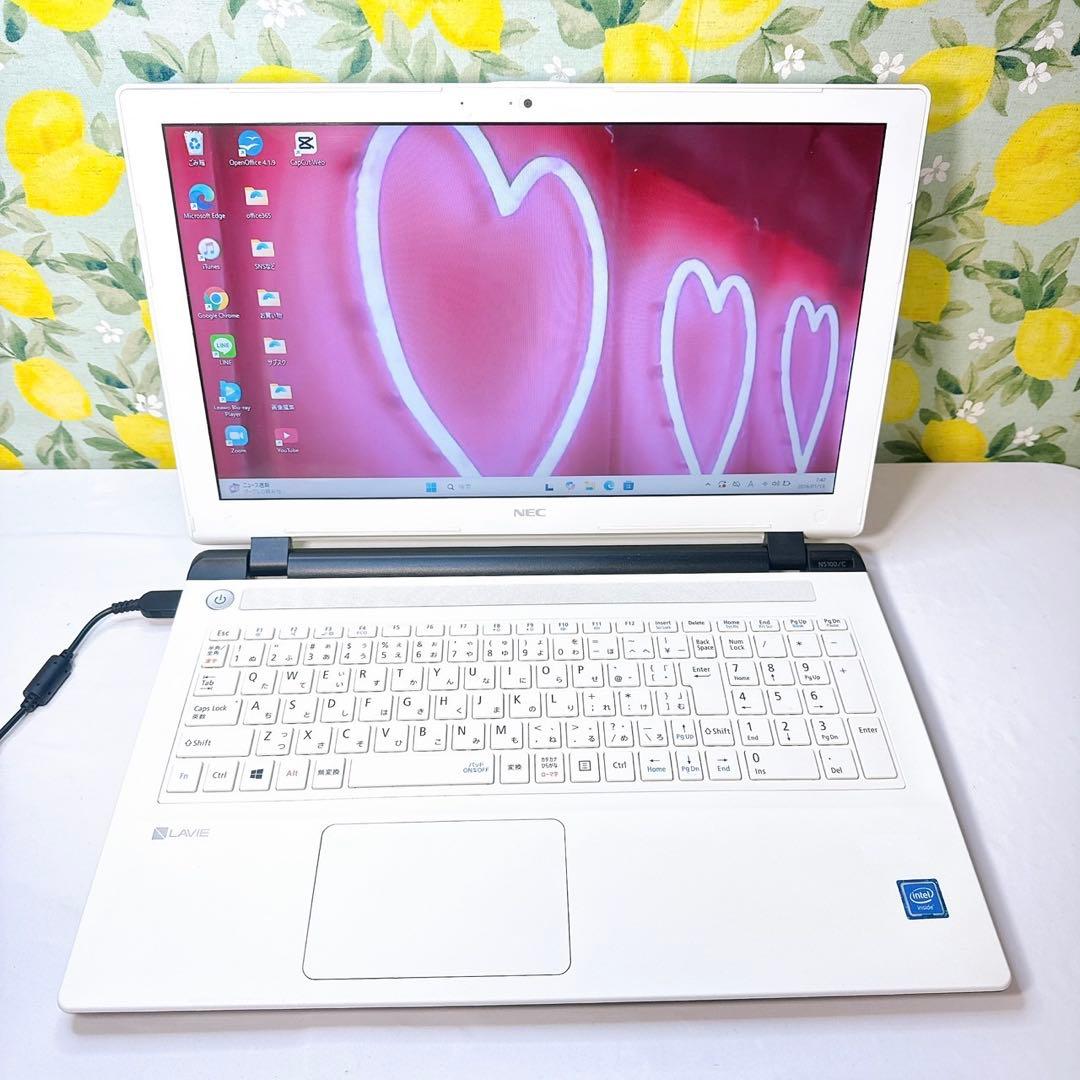 薄型ホワイトが可愛い❤️大人気❤️Windows11、面倒な設定済み、すぐ使えます❣️