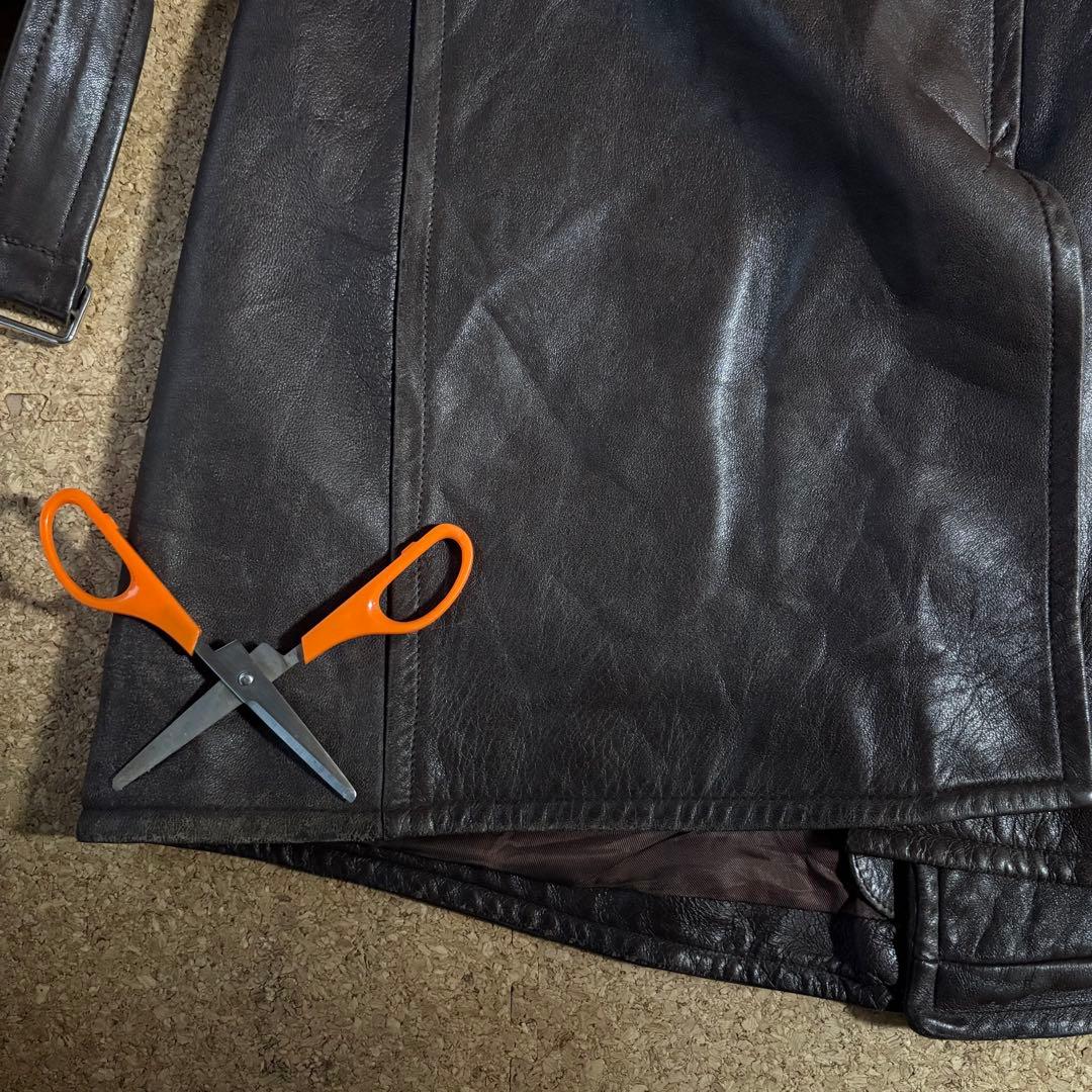 ビンテージ60s【ユーゴスラビア製INKOBダブルブレストレザーコート】焦茶