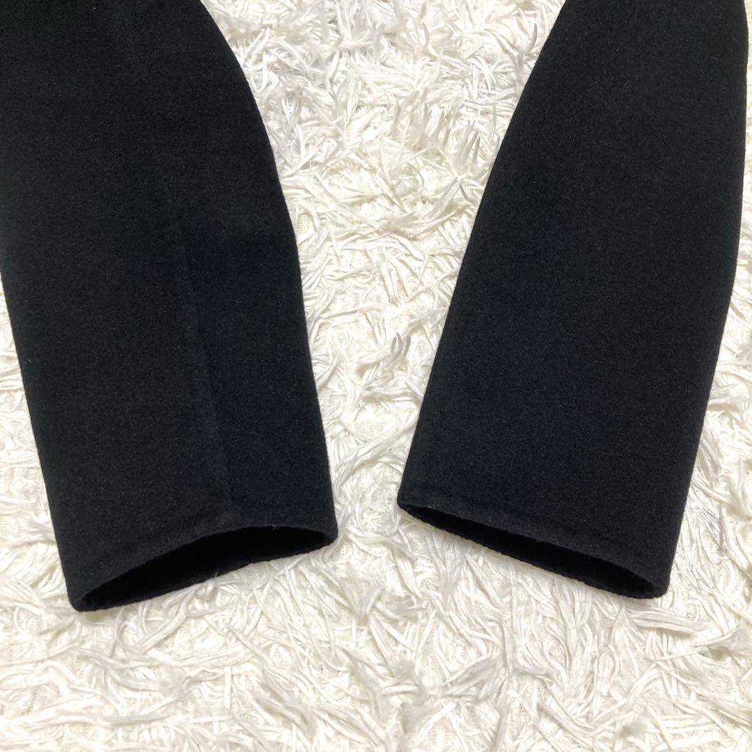 極美品✨VALENTINO カシゴラ　超ロングコート　ベルト　XL 襟ベロア　黒