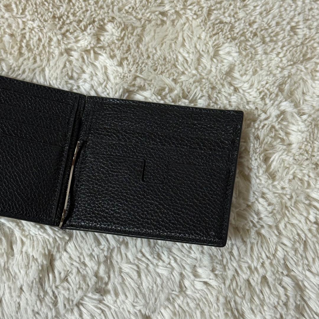 ⭐️未使用級⭐️　トムフォード　マネークリップ　二つ折り財布　ブラック　レザー