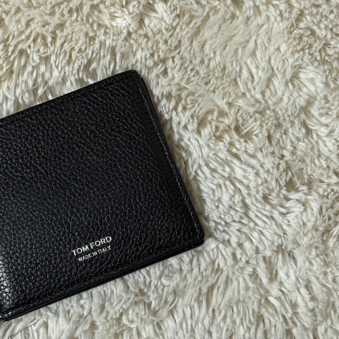 ⭐️未使用級⭐️　トムフォード　マネークリップ　二つ折り財布　ブラック　レザー
