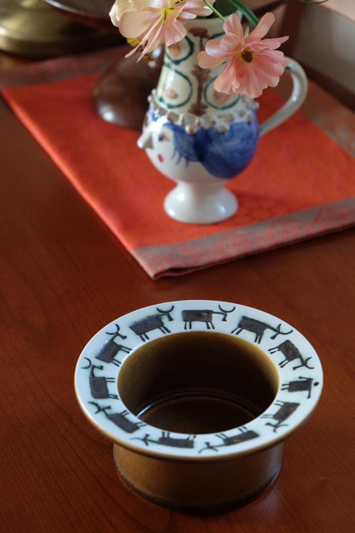 北欧ビンテージ リサラーソン ボウル プレート 陶板 クイストゴー ライオン