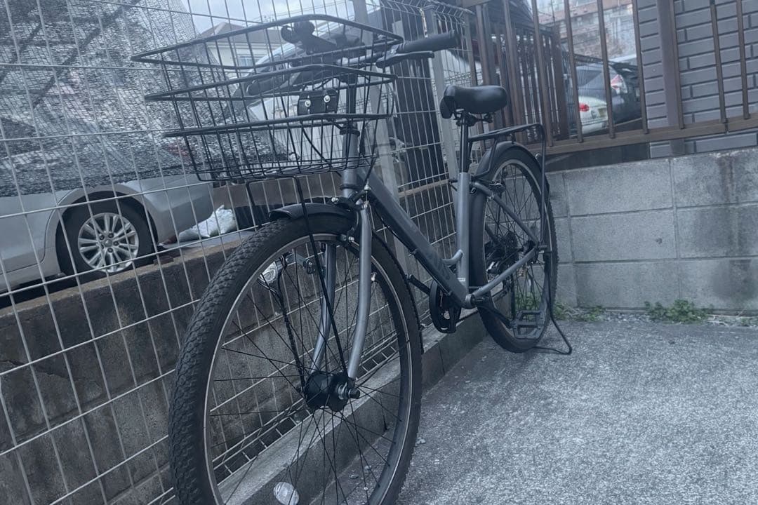 【美品／値下げ相談可】ファットバイク自転車 6段変速 カゴ・スマホホルダー付き