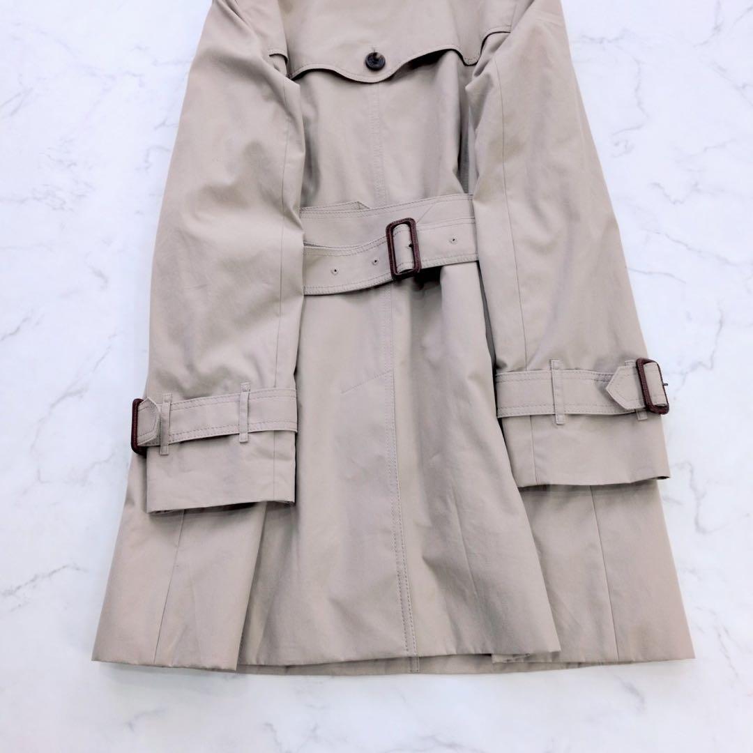 バーバリーロンドン/ステンカラーコート/ノバチェック裏地/ウール100