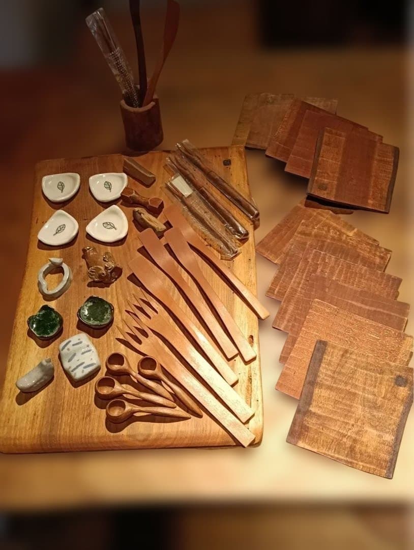 木製カトラリーと小物セット