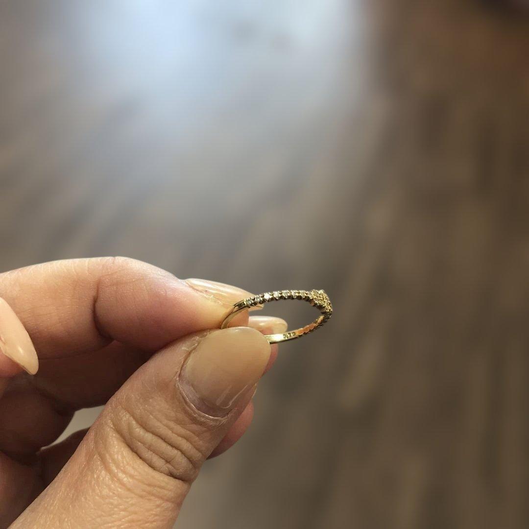 18K ダイヤモンド リング アーカー ペメ 0.10カラット 9号