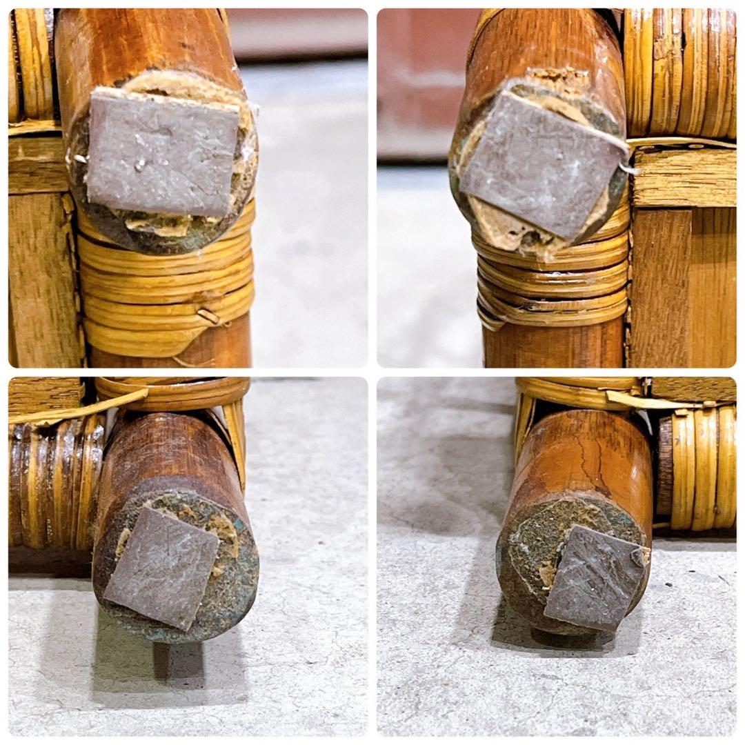 ヴィンテージ ラタン製 三段ラック