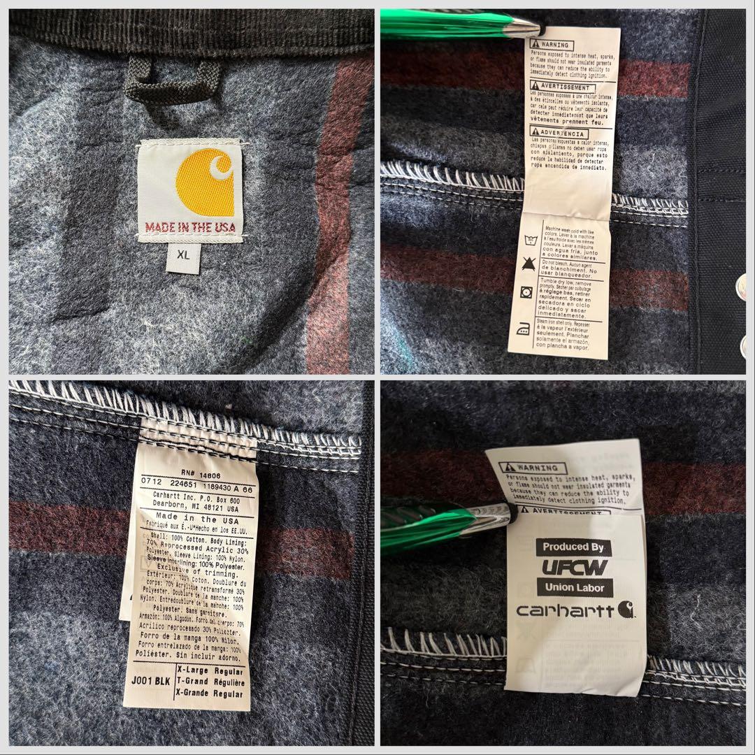 USA製デッド！Carhartt デトロイトジャケット XL 黒 ブラック