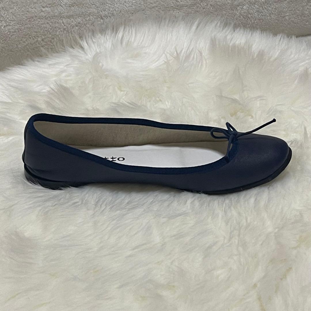 美品　Repetto レペット バレエシューズ ネイビー 39