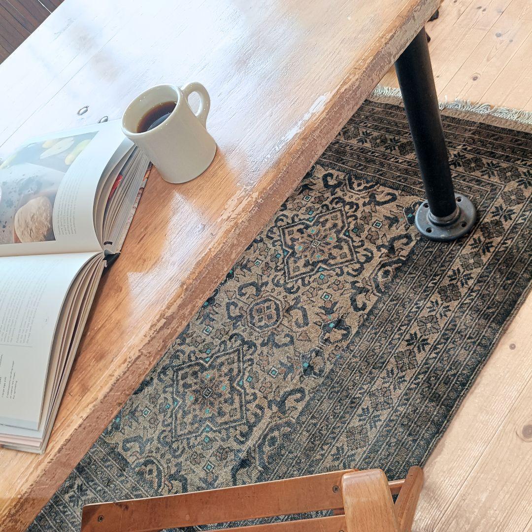 【80s】L152cm トライバルラグ　ヴィンテージラグ　アフガンラグ　ペルシャ