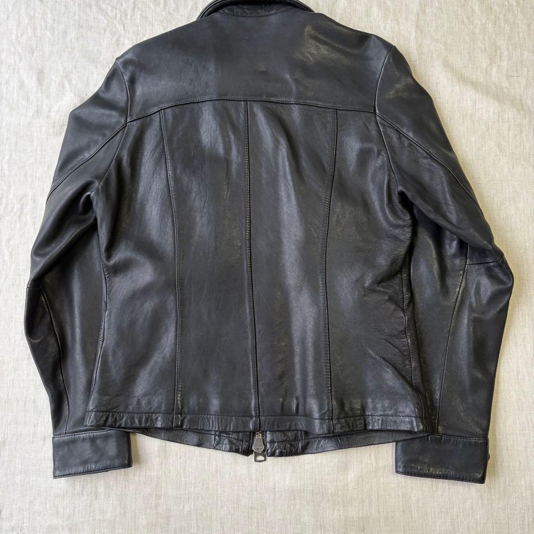 未使用 AVIREX ラムレザー シングルライダースジャケット 6161063