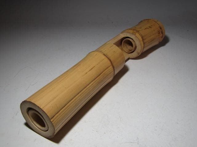 黒田正玄 輪無二重切竹花入「松風」裏千家 十五代 鵬雲斎花押k533