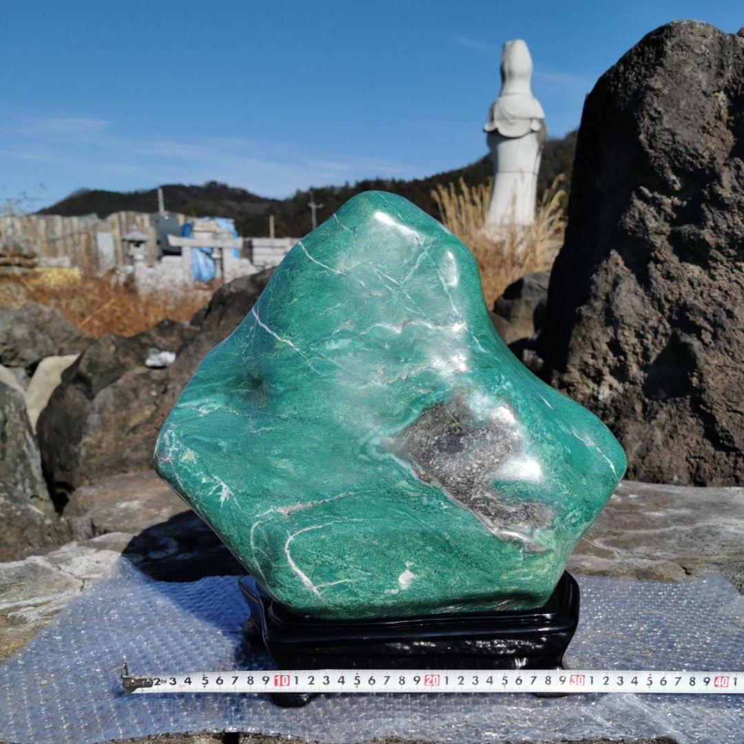 特大　ナミビア翡翠　26.6キロ　鑑賞石　石　置物　オブジェ　インテリア