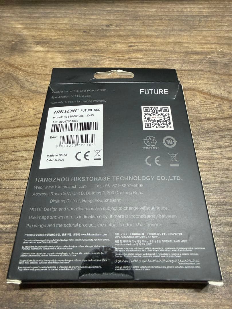 HIKSEMI FUTURE 2TB NVMe M.2 SSD 動作未確認品