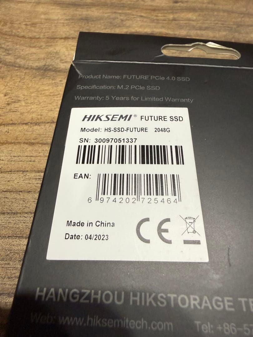 HIKSEMI FUTURE 2TB NVMe M.2 SSD 動作未確認品