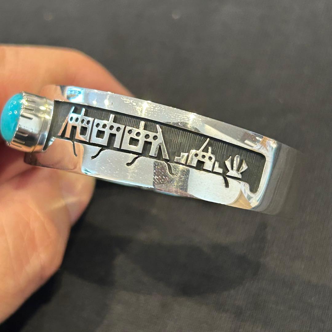 【raisin2】ホピ族/HOPI ターコイズ付バングル ブレスレット
