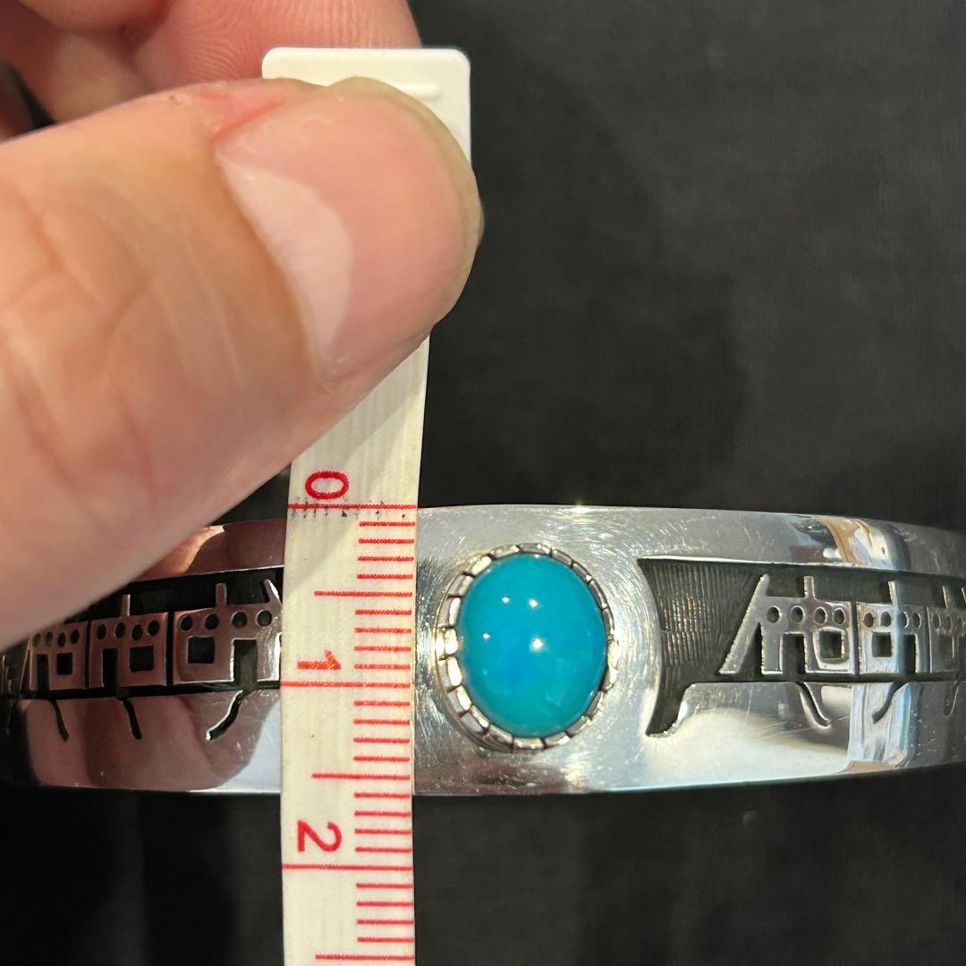 【raisin2】ホピ族/HOPI ターコイズ付バングル ブレスレット