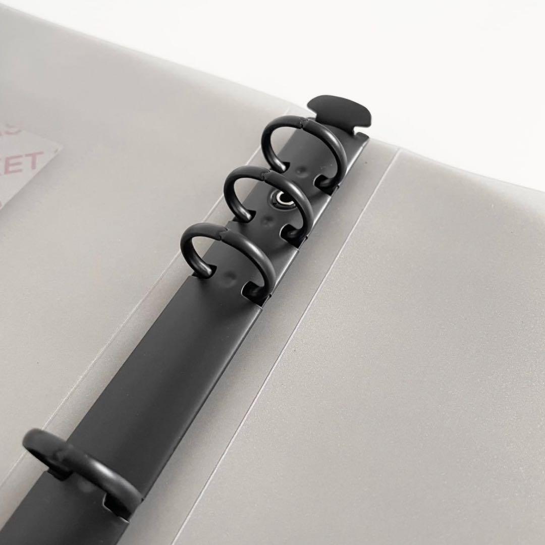 cym　韓国　貯金　バインダー　ダブルリングバインダー　白9 黒6