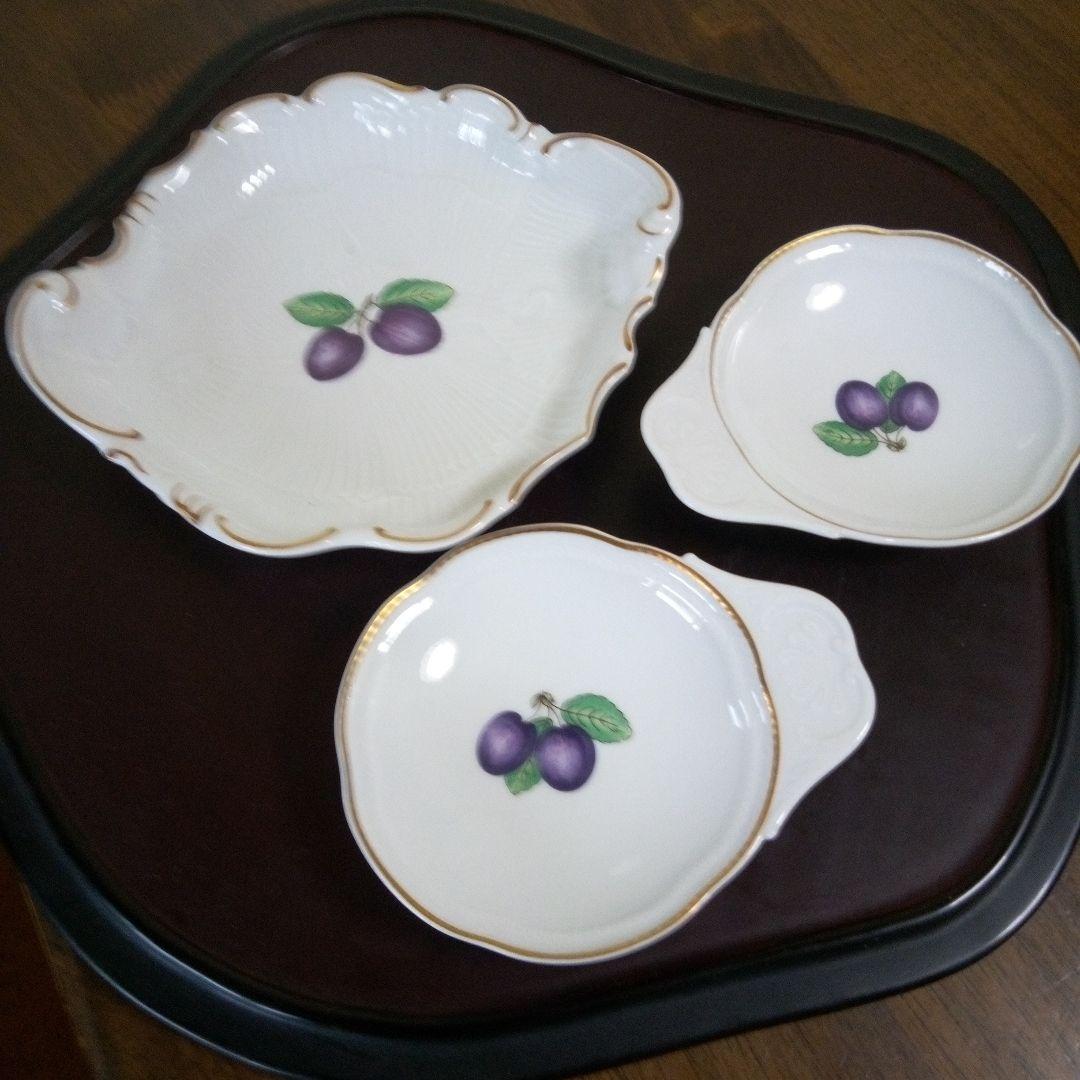 リチャードジノリ イタリアンフルーツ バター トレイ2 ディッシュプレートの3枚