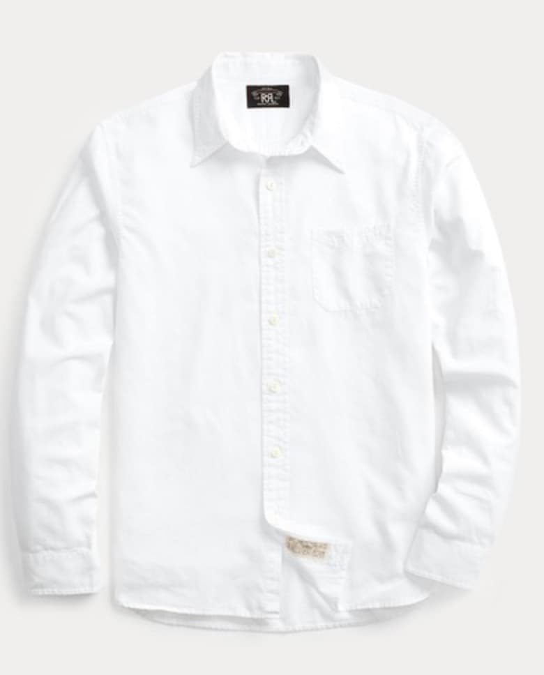 ダブルアールエル ツイル ワークシャツ　ホワイト　L