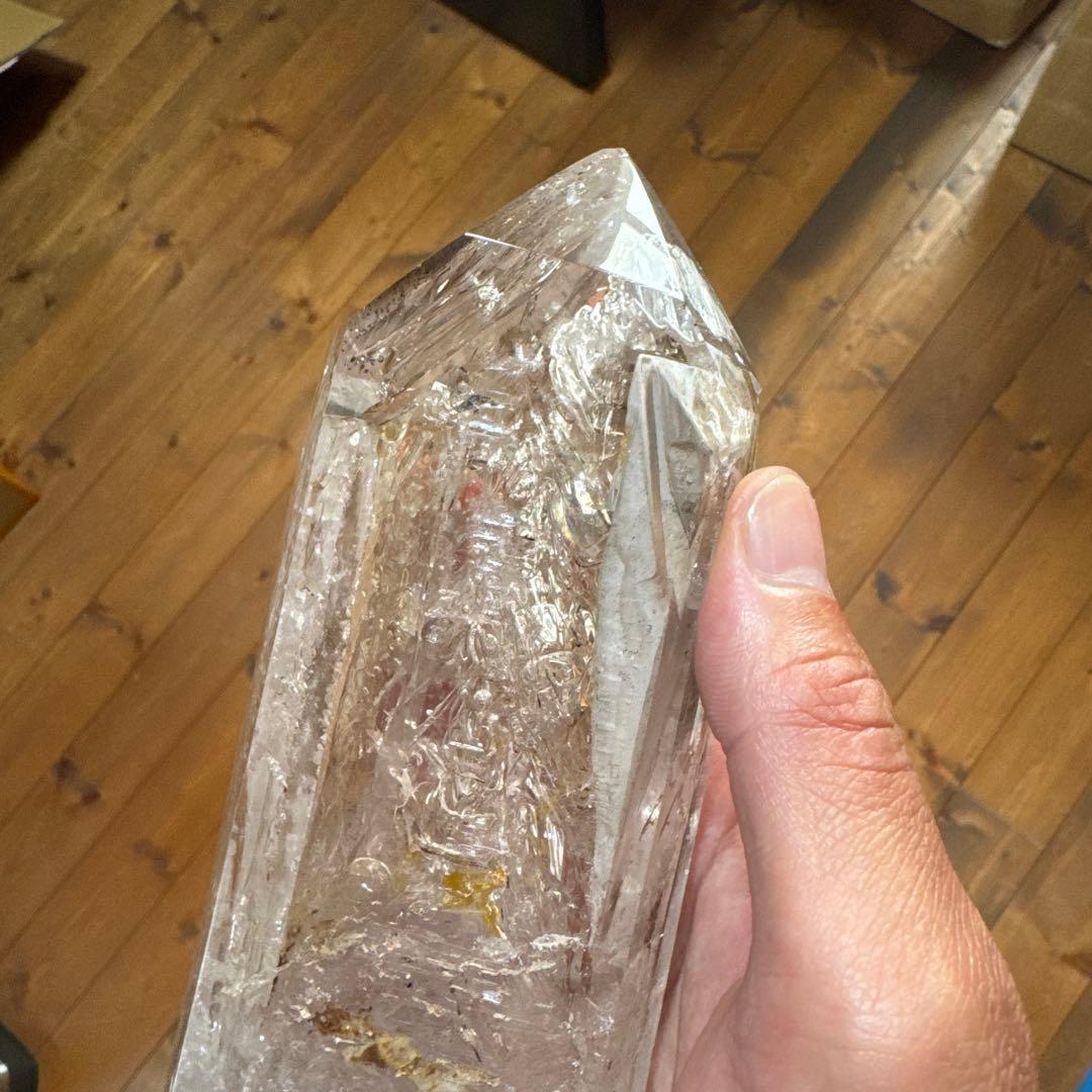 【展示コレクション級】水入り　水晶ポイント　博物館クラス　水多数あり