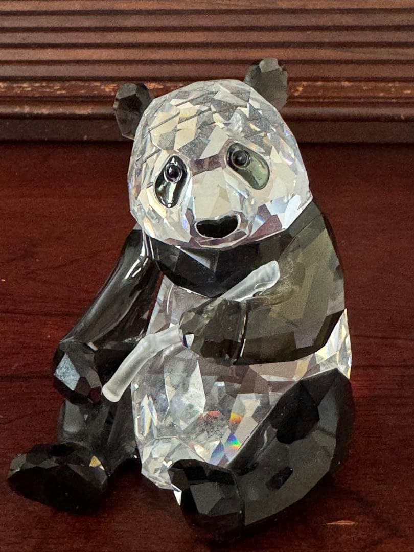 スワロフスキー　パンダ親子　フィギュリン