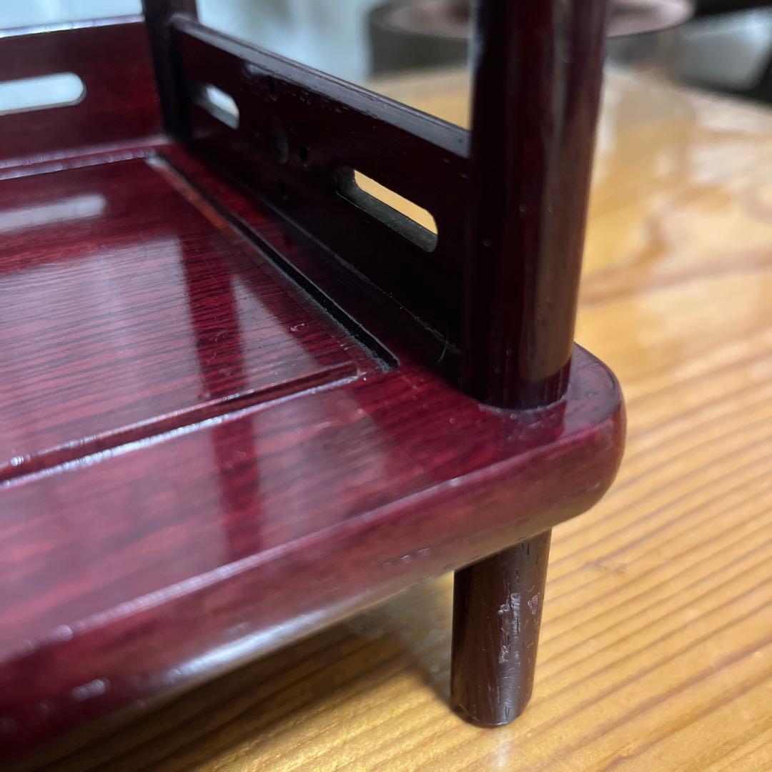 飾り棚　茶棚　違い棚　盆栽棚　飾り台　木製　和風