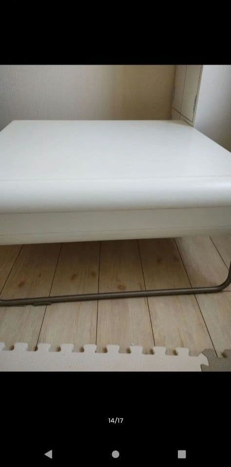 Francfranc シンプルセンターテーブル ホワイト/レッド