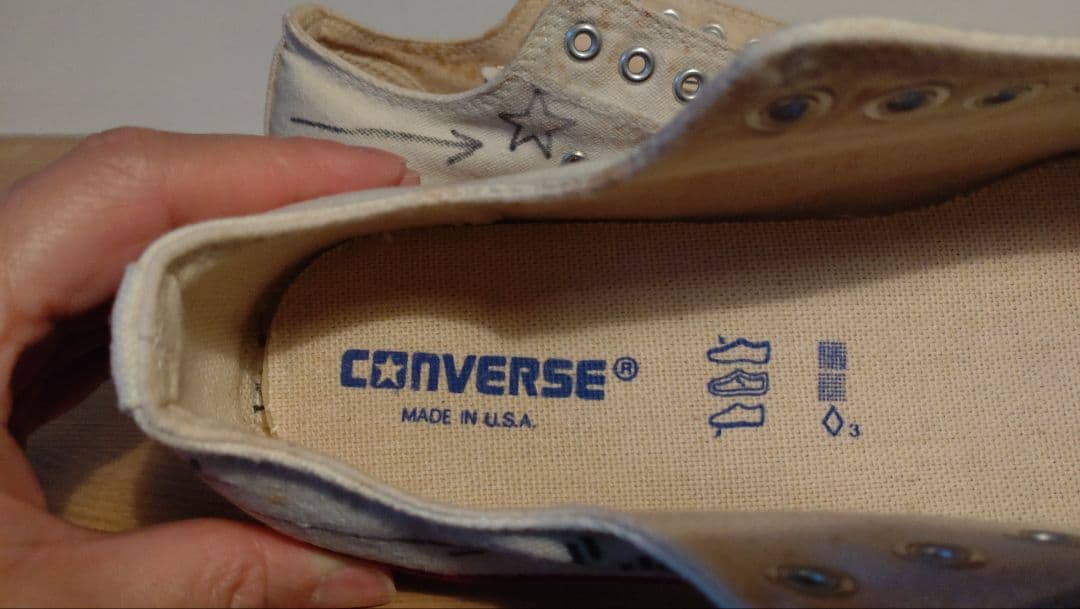 【超貴重】エリック・ヘイズ 直筆アート入り 米国製コンバース