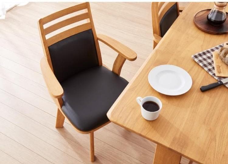 CD DC CB　8脚　ダイニングチェア　アームチェア肘付　ナチュラル＊ブラック