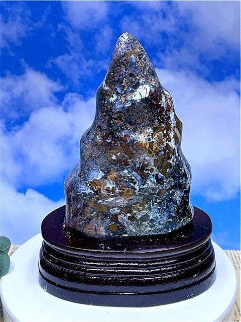 超綺麗天然螺旋状海洋碧玉石原石B86U3/171U19D