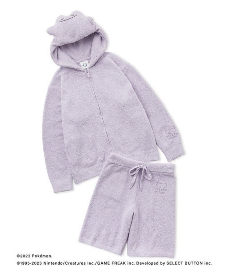 ジェラートピケ　ポケモンスリープ　メタモン パーカー＆ショートパンツ　Lサイズ