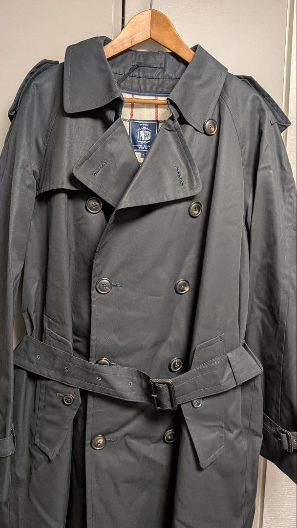 未使用 J.プレス ベンタイル・トレンチコート 黒XL180cm以上の方に