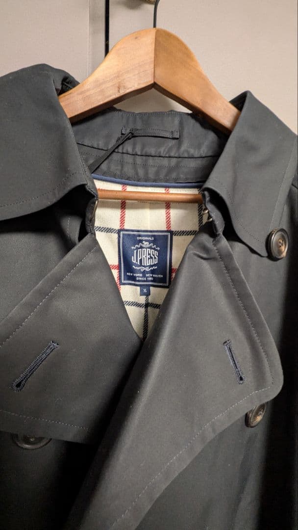 未使用 J.プレス ベンタイル・トレンチコート 黒XL180cm以上の方に