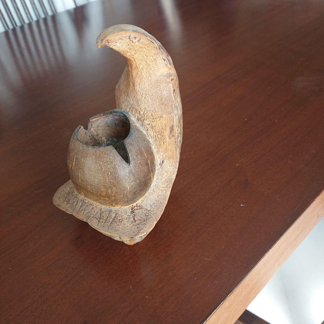 アンティーク灰皿木製鷹鷲