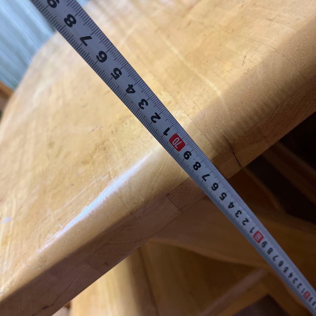 木製シンプル長方形ダイニングテーブル約80×134cm