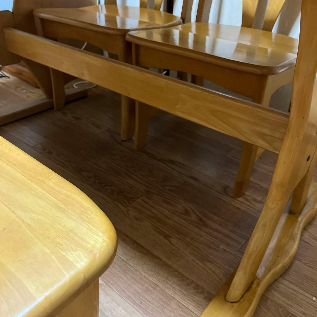 木製シンプル長方形ダイニングテーブル約80×134cm