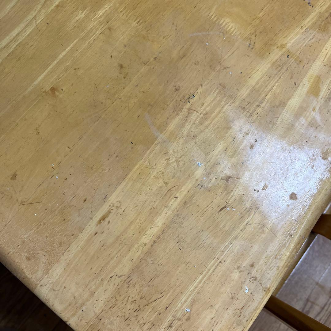 木製シンプル長方形ダイニングテーブル約80×134cm