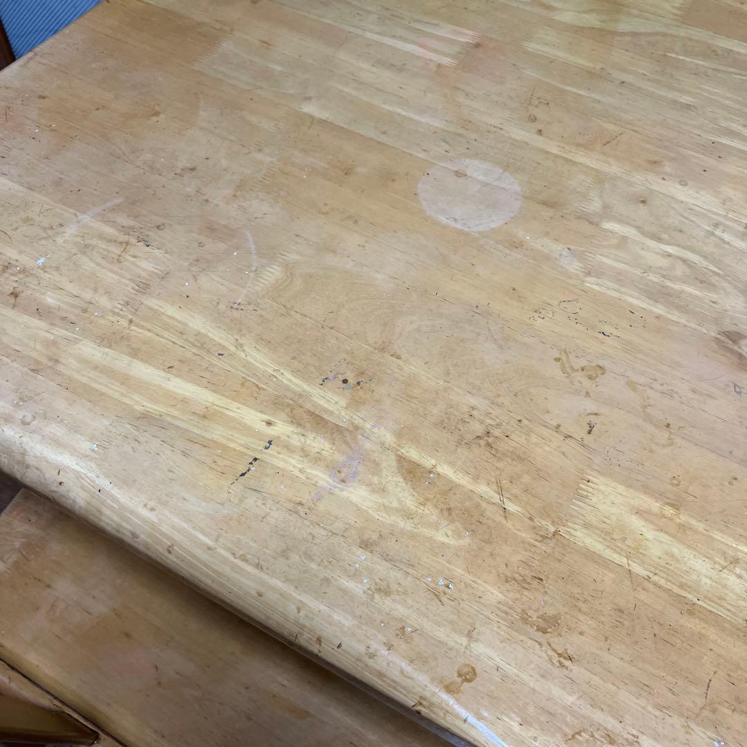 木製シンプル長方形ダイニングテーブル約80×134cm