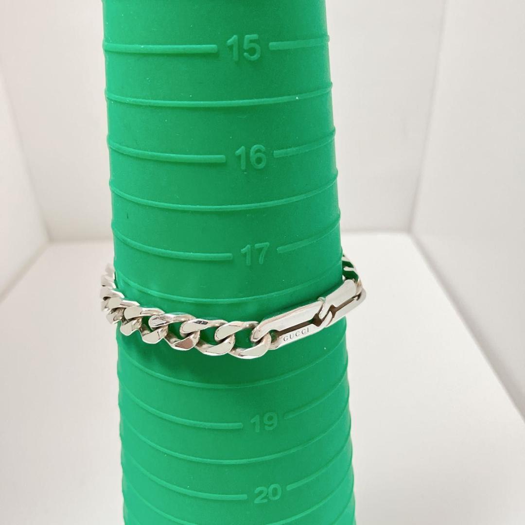 18 グッチ GUCCI 925 ブレスレット シルバー 喜平チェーンOT576