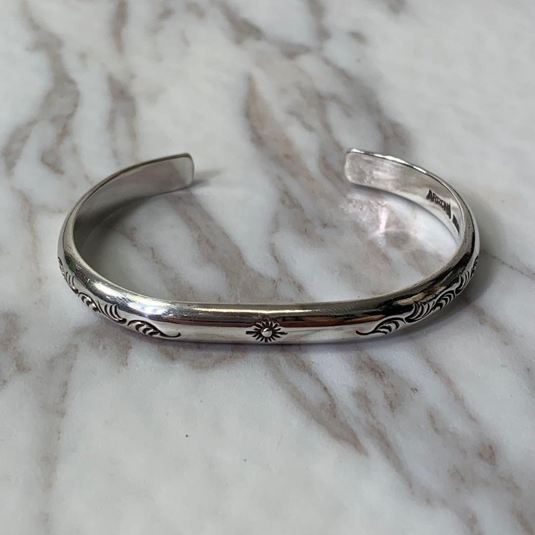 ARIZONA FREEDOM バングル シルバー925 甲丸 太陽神 唐草柄