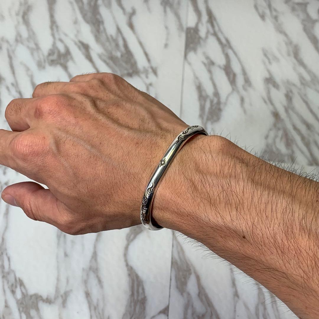 ARIZONA FREEDOM バングル シルバー925 甲丸 太陽神 唐草柄