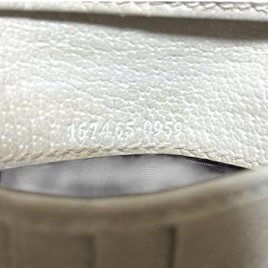 グッチ　折り財布　GGキャンバス　ベージュ　プリンシー　リボン　シェリーライン