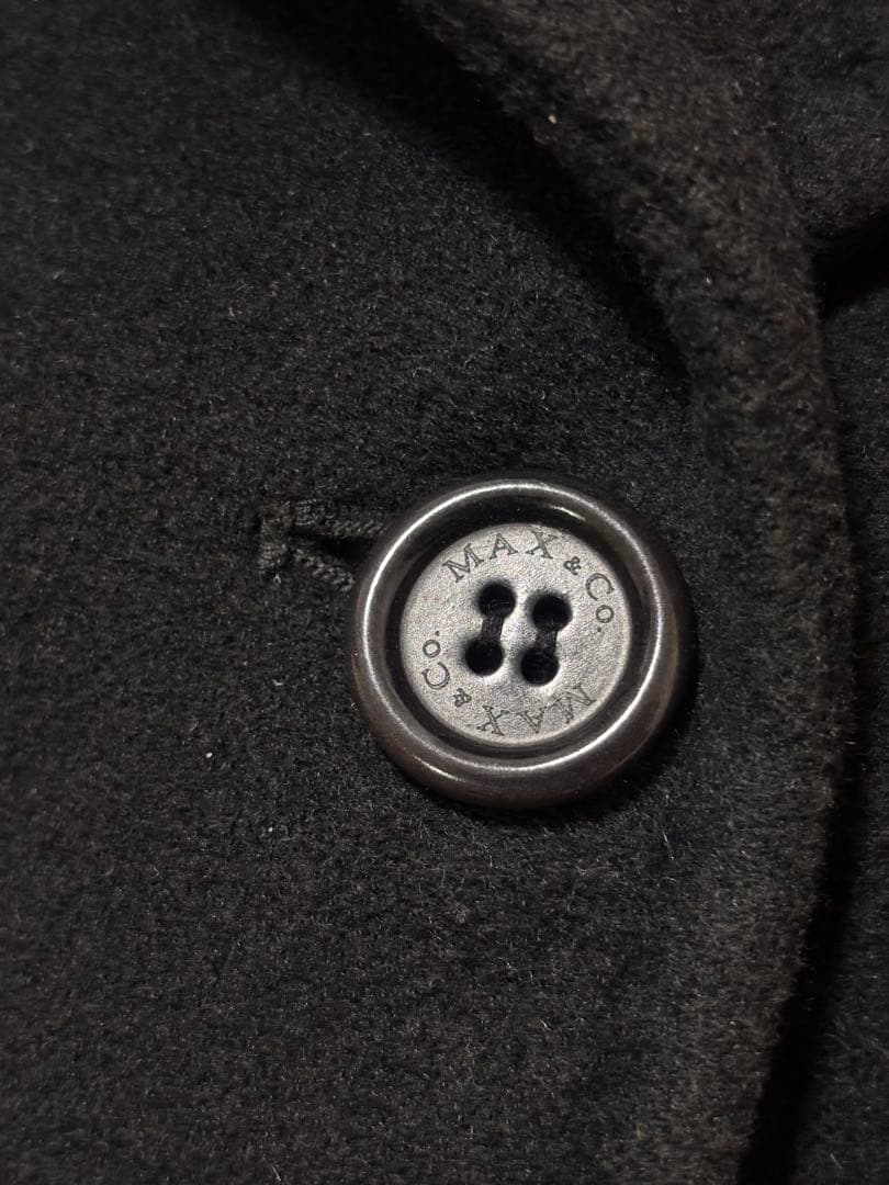 イタリア製　MAX&CO 高級　アンゴラ　ウール　ロング　コート　女優襟