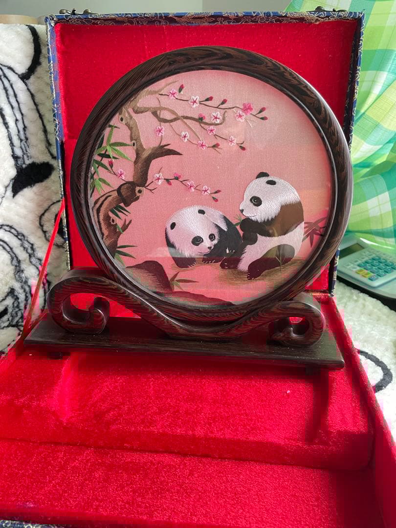 如意刺繍置物 中国