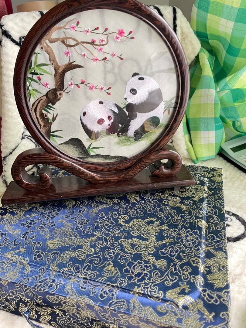 如意刺繍置物 中国