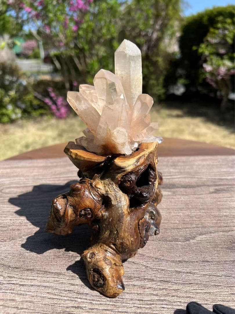 A774 マダガスカル産ピンク水晶クラスター