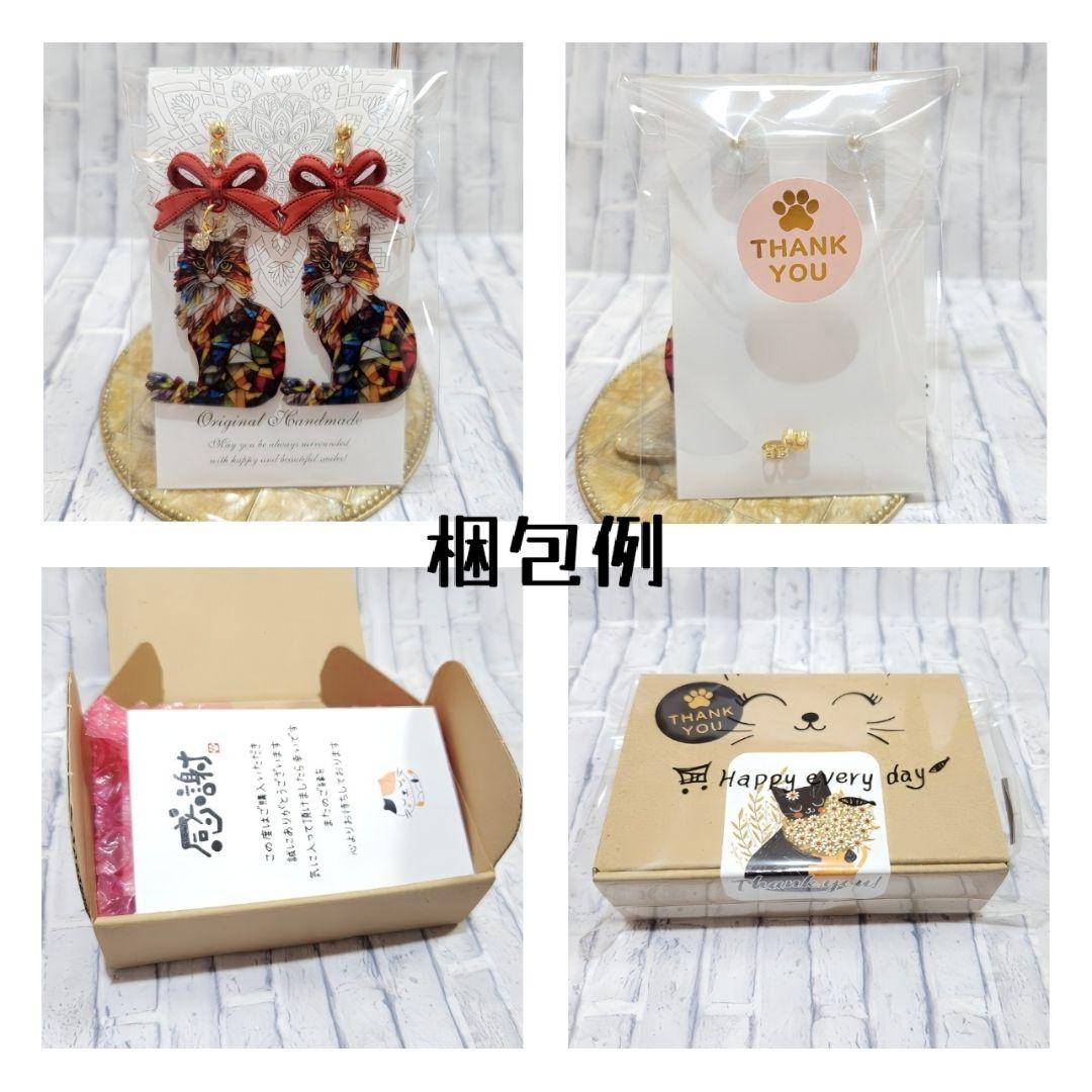 ジルコニア雪の結晶と猫ホイップクリーム 冬のカフェ コーヒー シャンデリアピアス