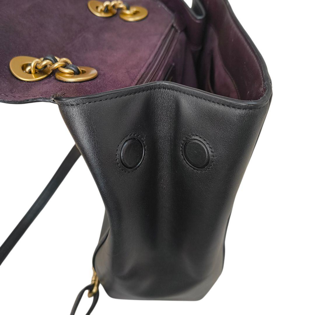 希少✨ コーチ リュック パーカー レザー ターンロック チェーン ブラック